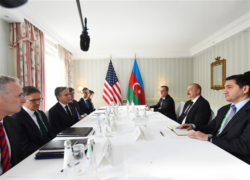 Президент Ильхам Алиев встретился в Мюнхене с Энтони Блинкеном - ФОТО