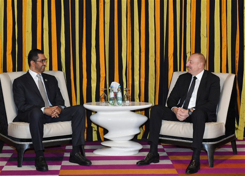 Президент Ильхам Алиев встретился с министром промышленности и передовых технологий ОАЭ - ФОТО