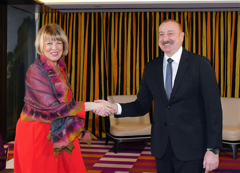 В Мюнхене встретились Президент Ильхам Алиев и генеральный секретарь ОБСЕ Хельга-Мария Шмид - ФОТО