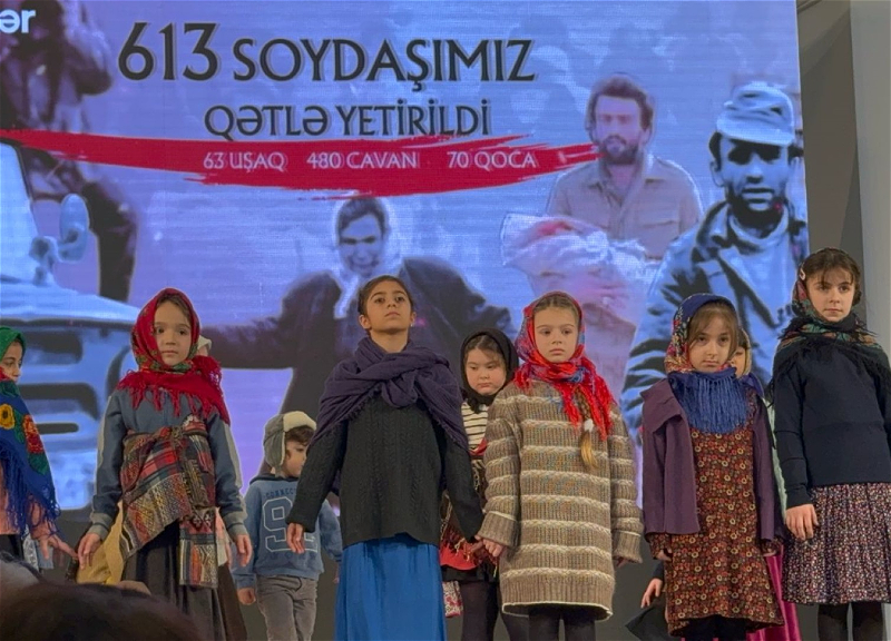 Учащиеся Бакинского евролицея приняли участие в постановке, посвященной Ходжалинскому геноциду - ФОТО