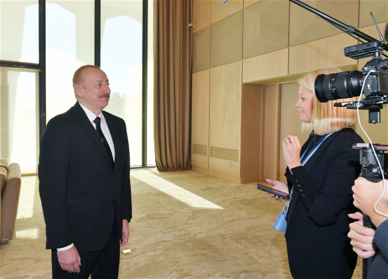Ильхам Алиев дал интервью телеканалу «Евроньюс» - ФОТО