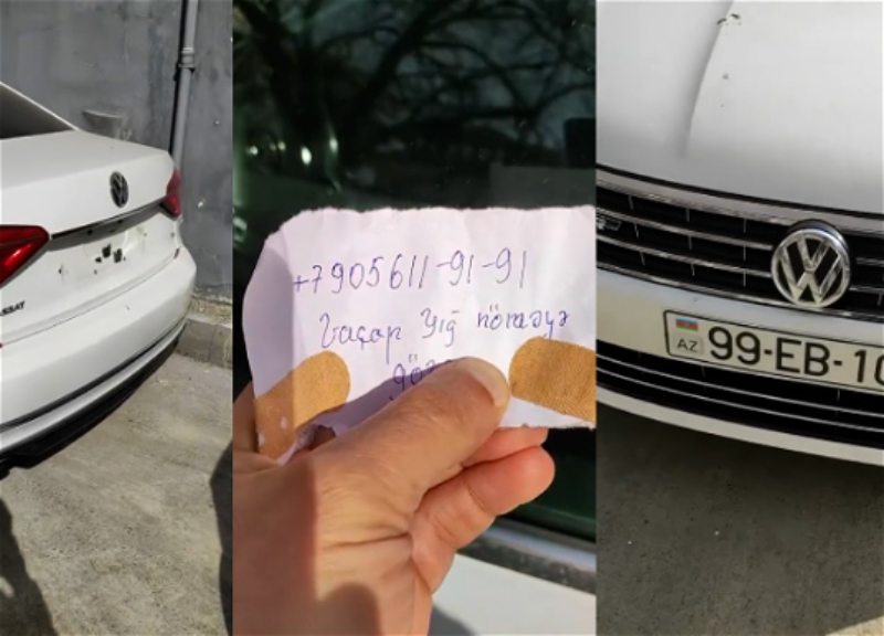 В Баку неизвестный крадет дорогие автомобильные номера и требует за них выкуп – ВИДЕО