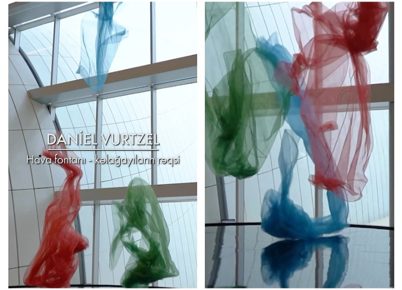 В Центре Гейдара Алиева новая инсталляция «Воздушный фонтан - танец келагаи» - ВИДЕО