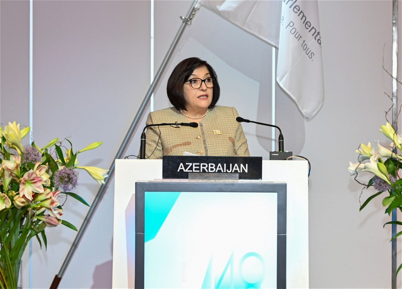 Председатель Милли Меджлиса Сахиба Гафарова выступила на 148-й ассамблее Межпарламентского союза