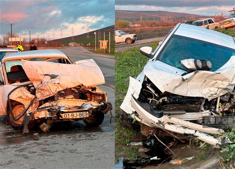 В Гейчае столкнулись два автомобиля, есть пострадавшие - ФОТО