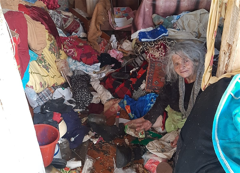 В Азербайджане пожилая женщина, живущая среди крыс, нуждается в помощи - ФОТО