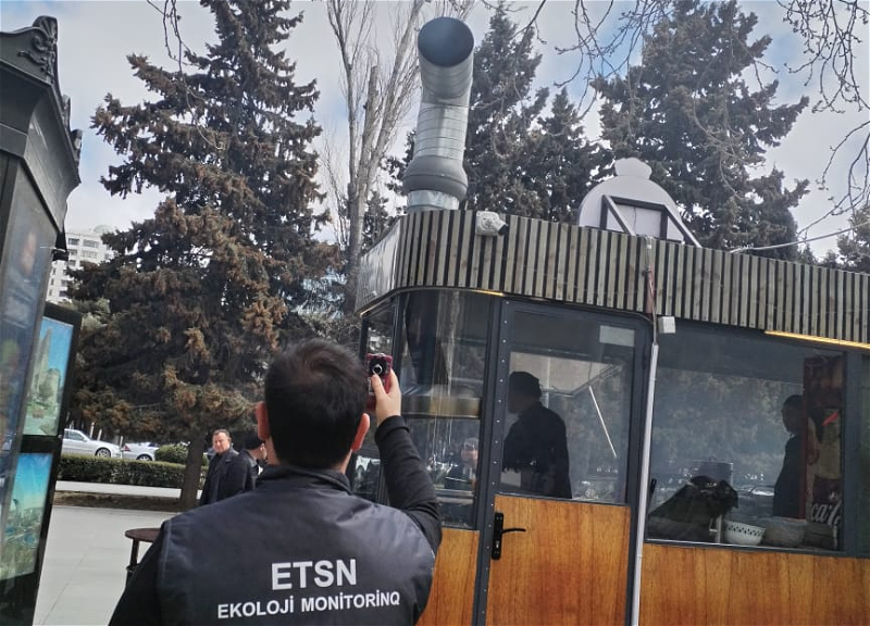 В Баку за превышение нормы выбросов наказали пользователя мобильного пункта общепита - ФОТО