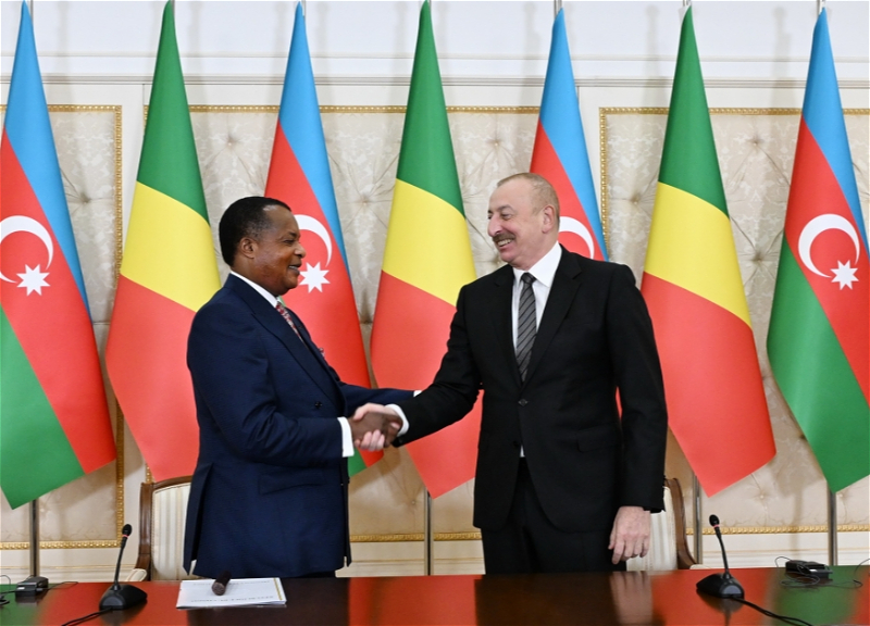 Президенты Азербайджана и Конго выступили с заявлениями для прессы - ФОТО