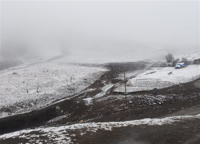 Фактическая погода: В Азербайджане выпал снег