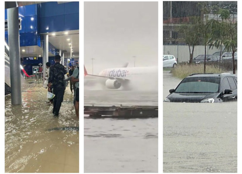 Последствия проливных дождей в Дубае: Затоплено метро, перекрыты дороги, отменяются рейсы – ВИДЕО