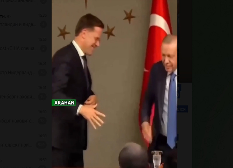Случайно или намеренно: Эрдоган уклонился от рукопожатия с Рютте? - ВИДЕО