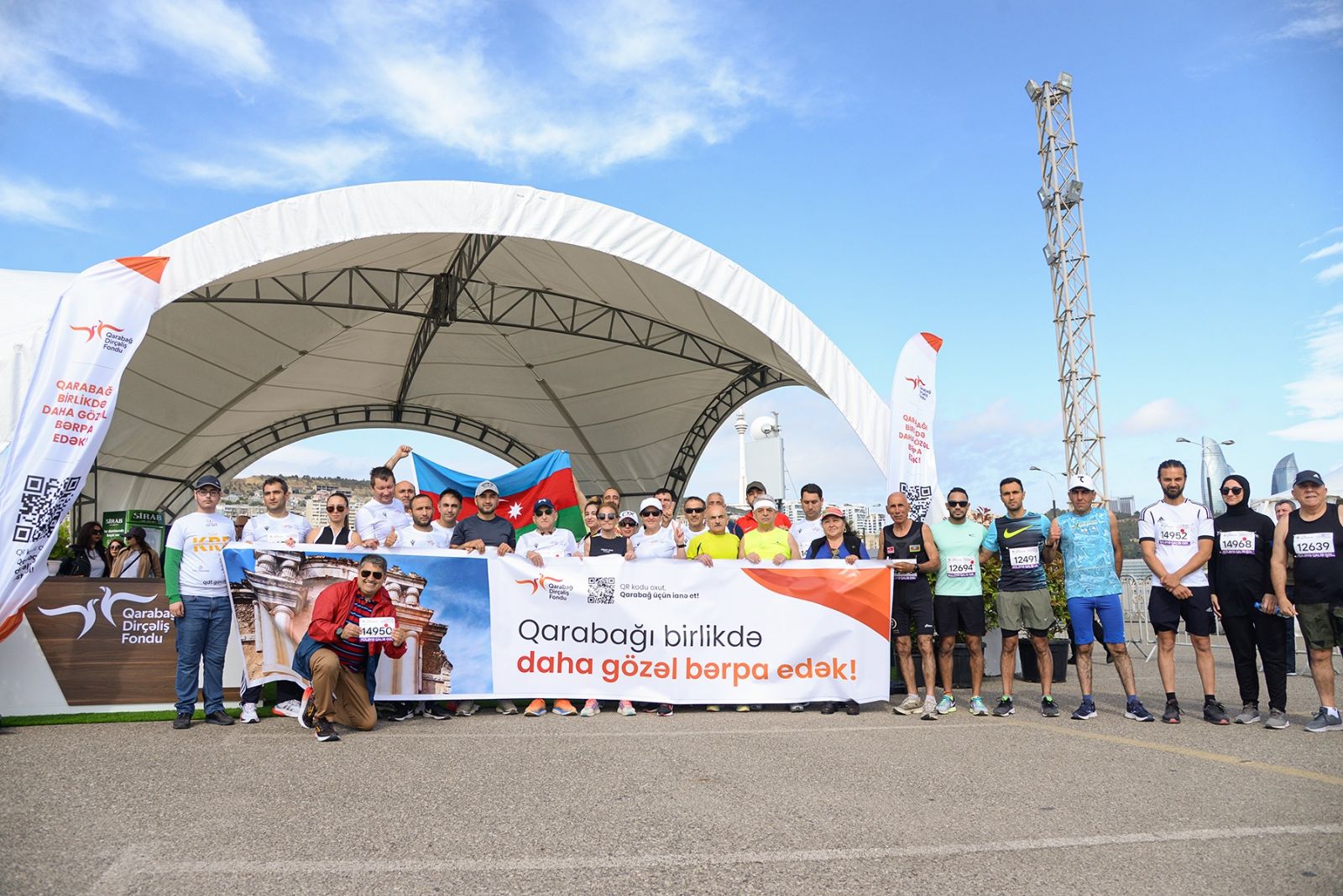 Зеленый павильон Фонда Возрождения Карабаха на Бакинском марафоне-2024 был встречен с большим интересом - ФОТО