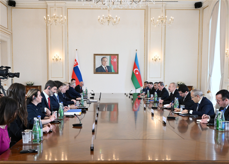 Началась встреча Президента Ильхама Алиева с премьер-министром Словакии в расширенном составе - ФОТО
