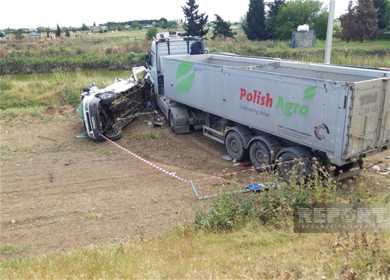 В Билясуваре грузовик столкнулся с автобусом: Есть погибший и пострадавшие – ФОТО – ВИДЕО