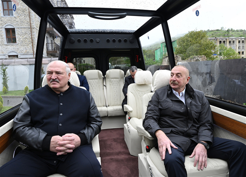 Президент Ильхам Алиев и Президент Александр Лукашенко посетили город Шуша