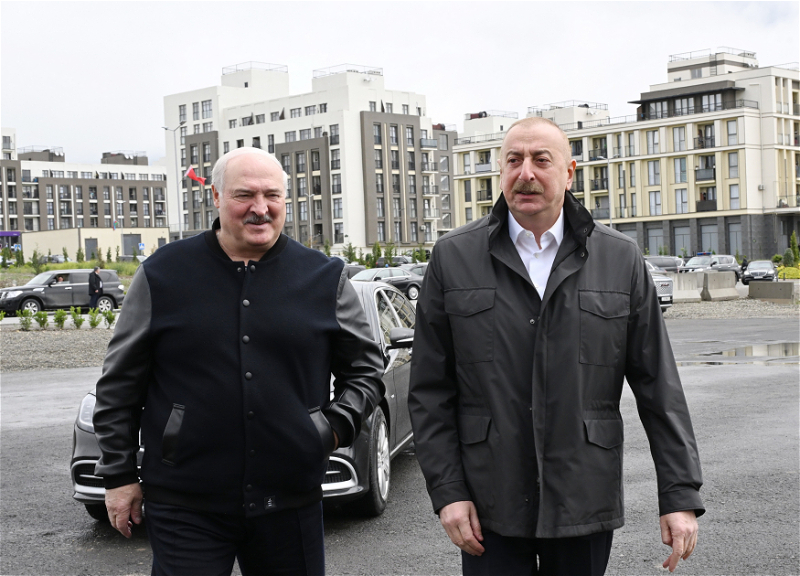 Президенты Азербайджана и Беларуси посмотрели разрушенные места города Физули и ознакомились с Генпланом города - ФОТО