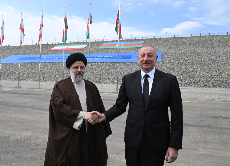 На азербайджано-иранской государственной границе состоялась встреча Ильхама Алиева и Сейеда Ибрахима Раиси - ФОТО