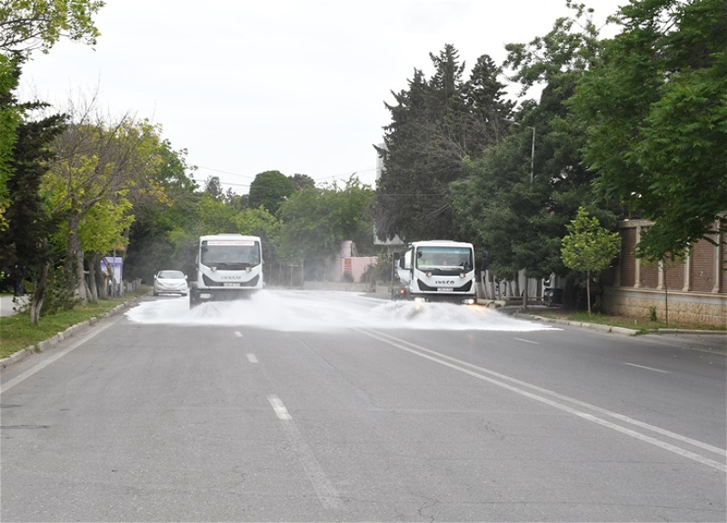 Сегодня вымыты более 500 улиц Баку - ФОТО - ОБНОВЛЕНО