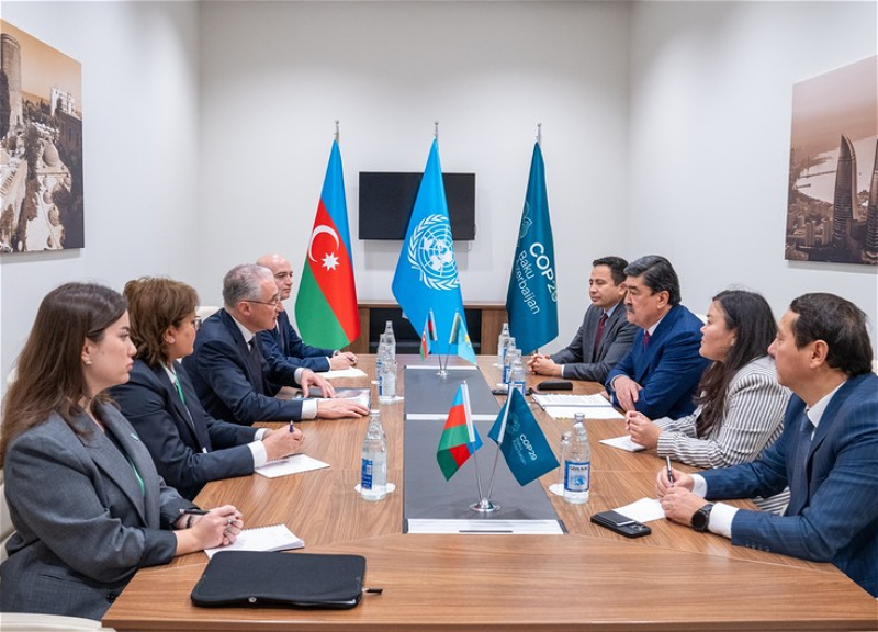 Muxtar Babayev Qazaxıstanın ekologiya naziri ilə Mərkəzi Asiyada iqlim dəyişikliyi ilə mübarizəni müzakirə edib