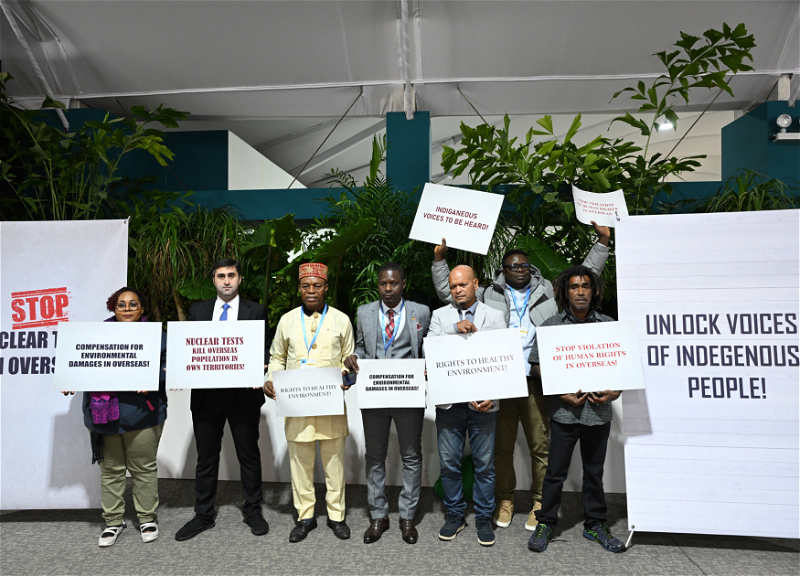 Представители колонизированных территорий провели в рамках COP29 акцию протеста в связи с массовым нарушением прав коренных народов - ФОТО