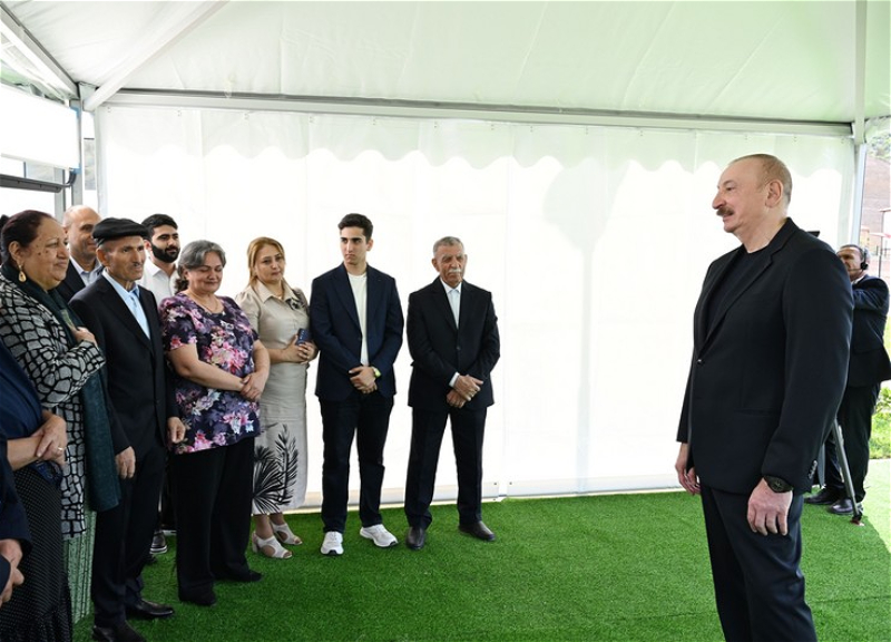 Dövlət başçısı: Azad olunan ərazilərdə bərpa edilən şəhər və kəndlərin sayı 15-ə çatıb