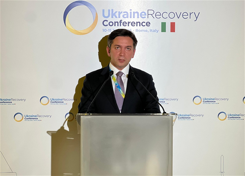 Азербайджан принял участие в Украинской конференции по восстановлению в Риме - ФОТО
