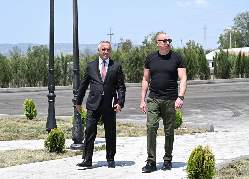 Prezident Xocalının Təzəbinə kəndində görülən işlərlə tanış olub - FOTO