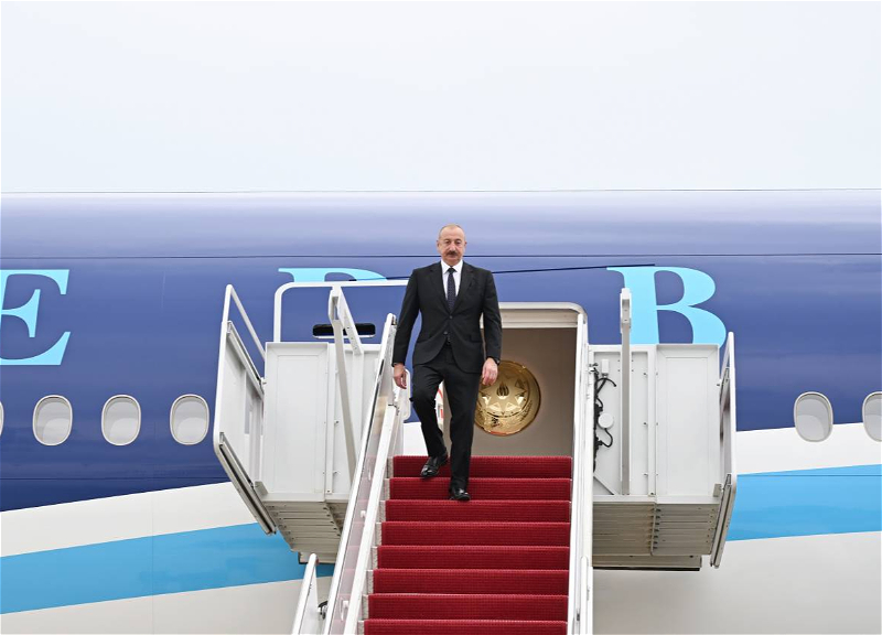 İlham Əliyev ABŞ-yə işgüzar səfərə gedib - FOTO