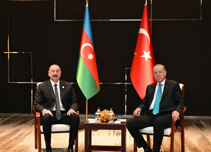 İlham Əliyev Çində Rəcəb Tayyib Ərdoğanla görüşüb - FOTO