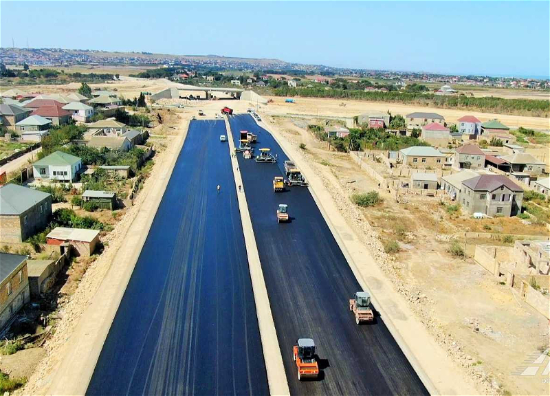 Pirşağı–Novxanı–Xırdalan–M4 yolunun tikinti işlərinin 50%-dən çoxu yerinə yetirilib - FOTO