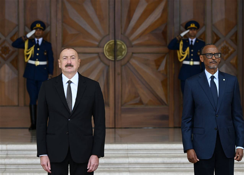 Ruanda Prezidentinin rəsmi qarşılanma mərasimi olub - FOTO