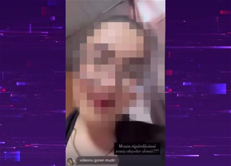 Şəkidəki şirniyyat evində stəkana tüpürən qız danışıb