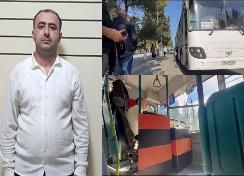 Narkotikin təsiri altında sərnişin avtobusu sürən şəxs həbs olunub - VİDEO