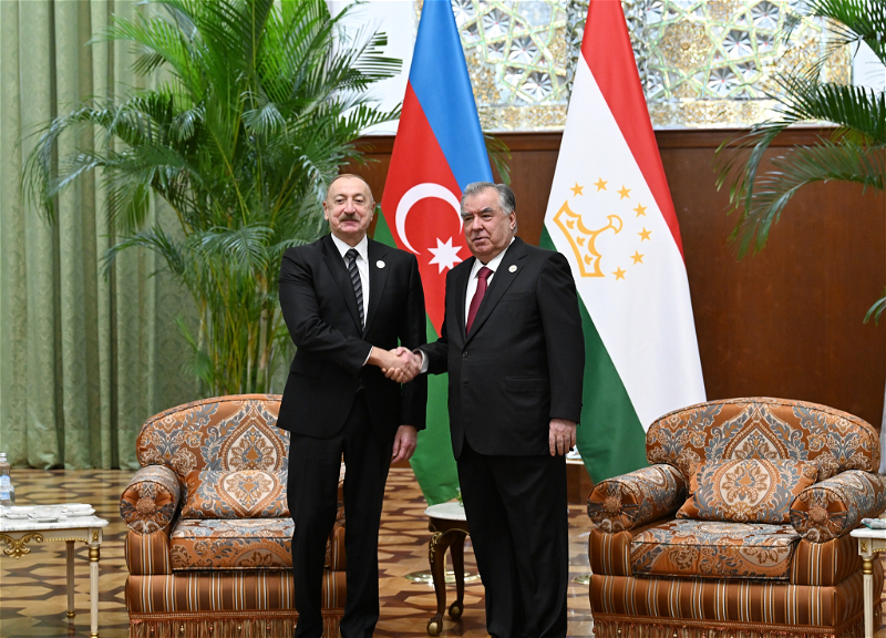 Düşənbədə Azərbaycan və Tacikistan prezidentllərinin təkbətək görüşü olub - FOTO
