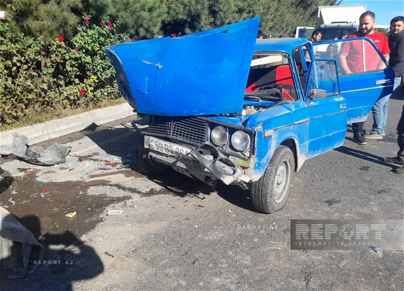Bərdədə iki avtomobili toqquşub, xəsarət alanlar var