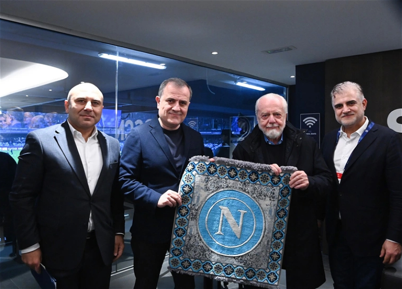 Джейхун Байрамов с делегацией наблюдал за матчем «Карабаха» в Италии - ФОТО