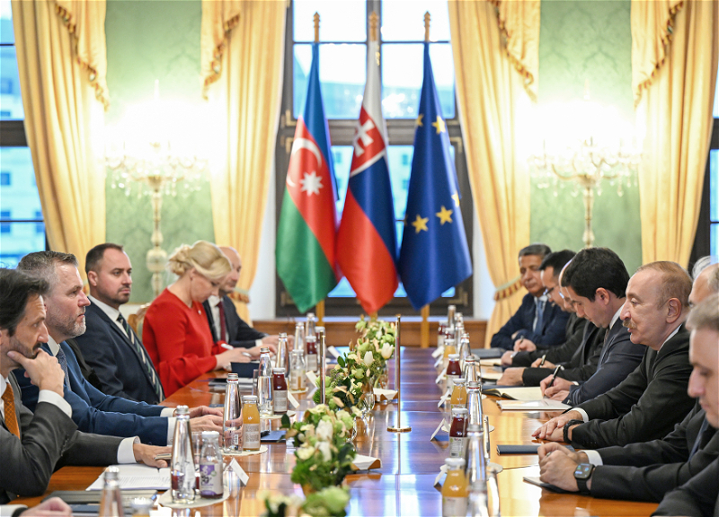 В Братиславе состоялась встреча президентов Азербайджана и Словакии в расширенном составе - ФОТО
