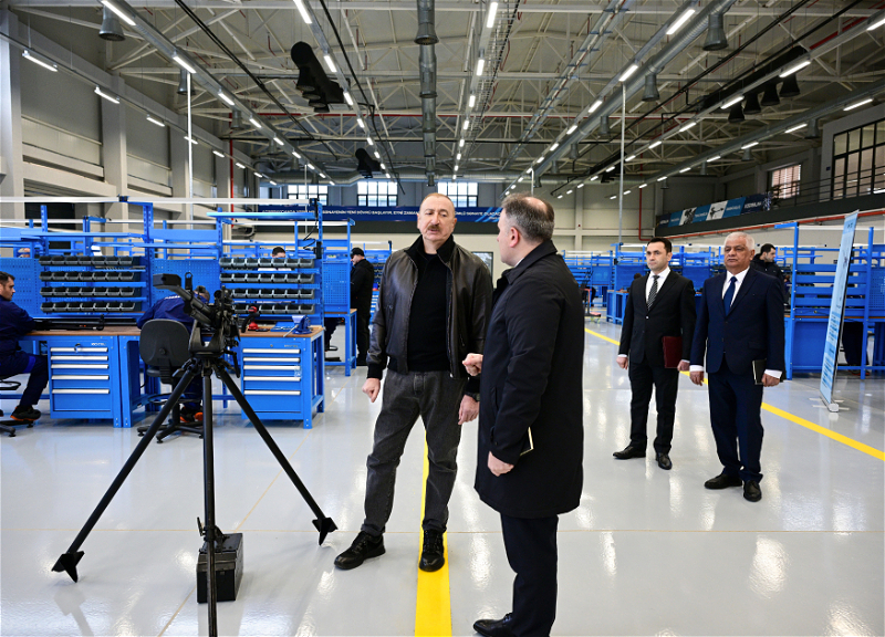 Ильхам Алиев принял участие в открытии после реконструкции Тертерского электромеханического завода