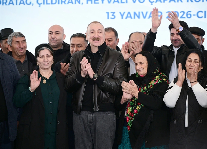 Ильхам Алиев поделился публикацией о встрече с жителями Агдере - ВИДЕО