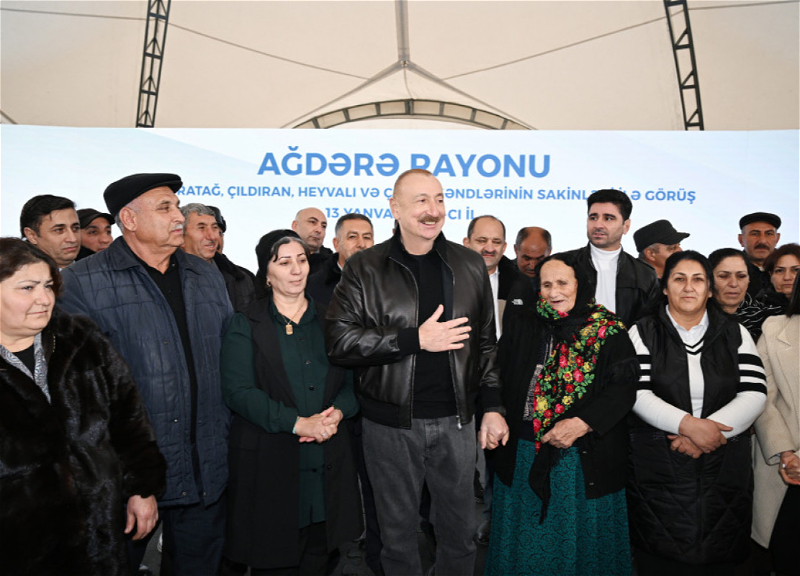 İlham Əliyev Ağdərə sakinləri ilə görüşündən paylaşım edib