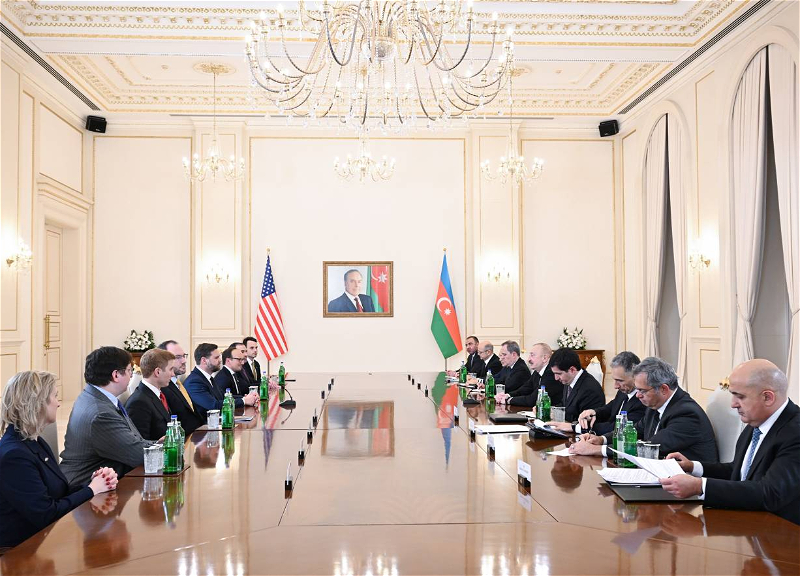 Azərbaycan Prezidenti ilə ABŞ-ın Vitse-prezidenti ilə geniş tərkibdə görüşü keçirilib