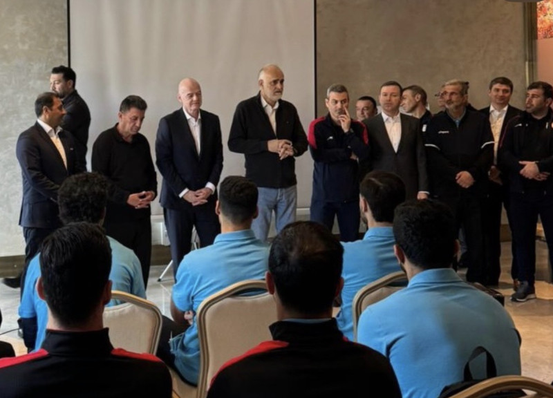 Infantino and Mamedov meet with Iranian national team ahead of friendly match in Antalya