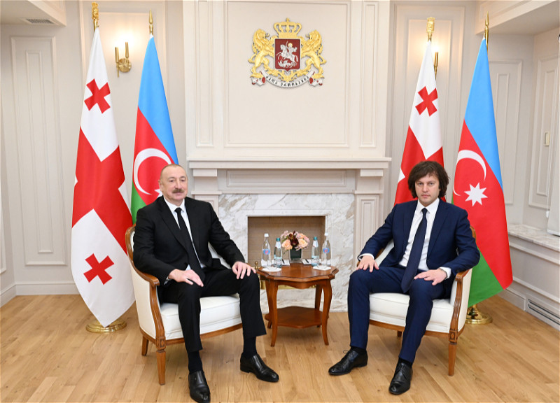 Meeting held between President Ilham Aliyev and Prime Minister of Georgia Irakli Kobakhidze one-on-one - PHOTO