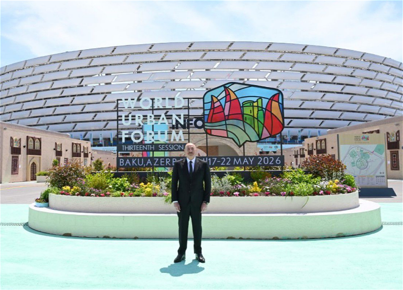 İlham Əliyev Bakı Olimpiya Stadionunun ərazisində WUF13 ilə bağlı görülən işlərlə tanış olub