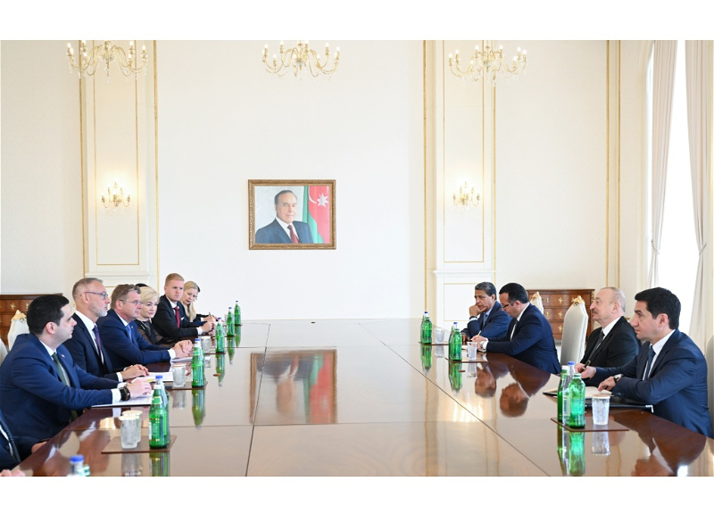 President Ilham Aliyev received delegation led by Speaker of National Council of Slovakia - FOTO