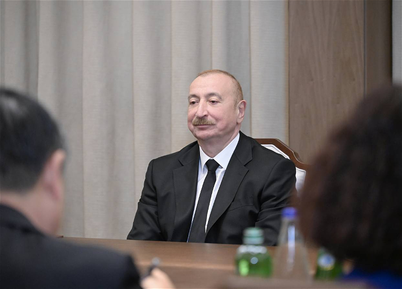 İlham Əliyev Çin Dövlət Şurasının Baş nazirinin müavinini qəbul edib - FOTO