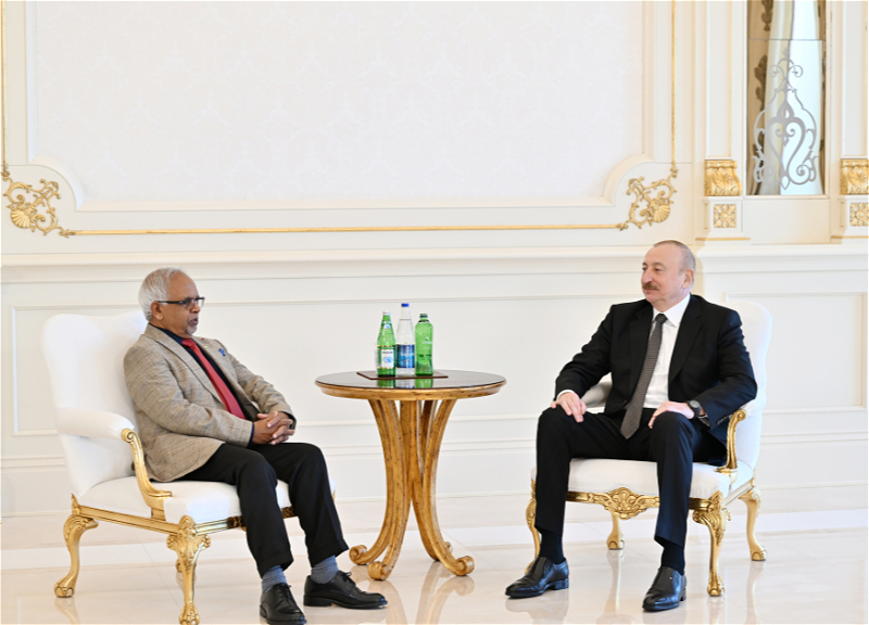 President Ilham Aliyev met with President of Mauritius - FOTO