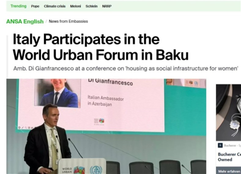 Xarici media WUF13-ün dünya şəhərsalma siyasətinə töhfəsindən yazıb