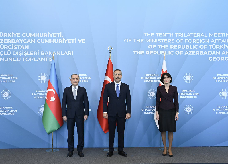 Jeyhun Bayramov takes part in 10th trilateral meeting of foreign ministers of Azerbaijan, Georgia and Turkey - photo