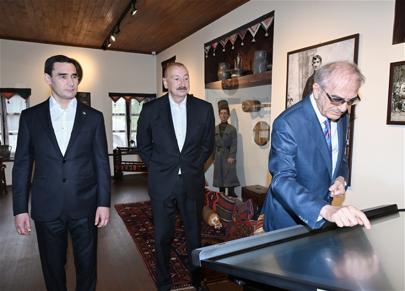 İlham Əliyev və Sərdar Berdiməhəmmədov Şuşada Bülbülün ev-muzeyində olublar - FOTO